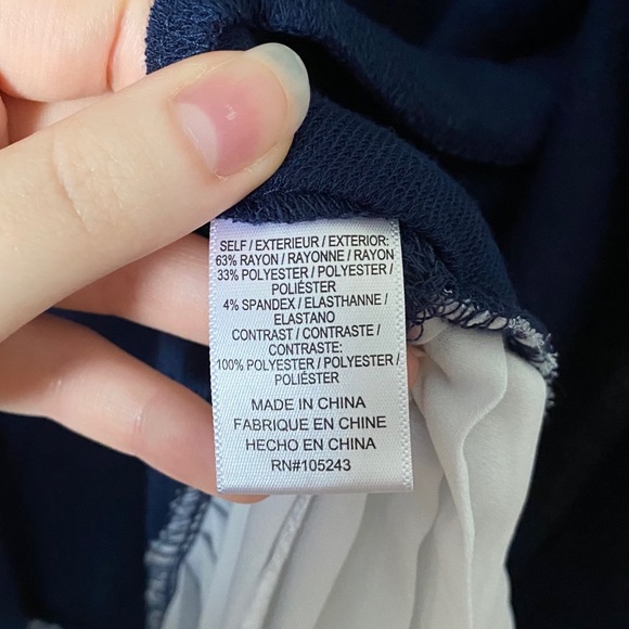 Bobeau navy pleated hem cardigan - Picture 8 of 10